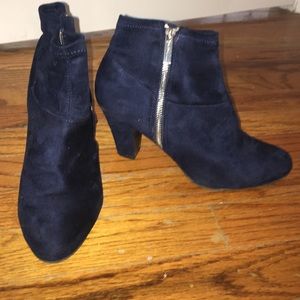 BCBGeneration navy blue suede booties