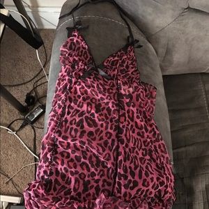 Cheetah print lace OS dream girls lingerie