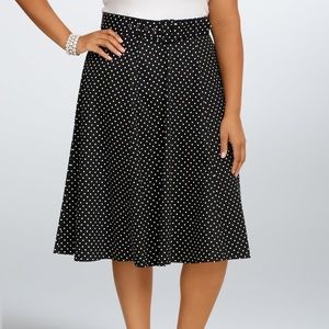 Torrid Size 14 Retro Chic Polka Dot Swing Skirt