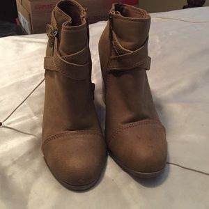 Tan booties