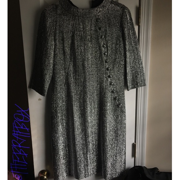 VINTAGE SILVER METALLIC DRESS