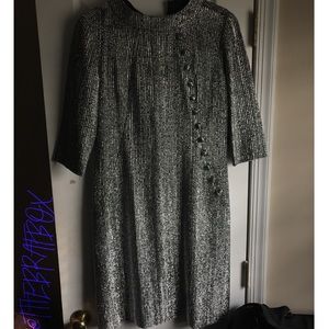 VINTAGE SILVER METALLIC DRESS