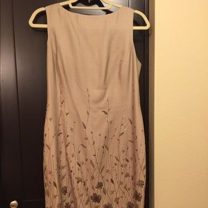 Floral print silk dress