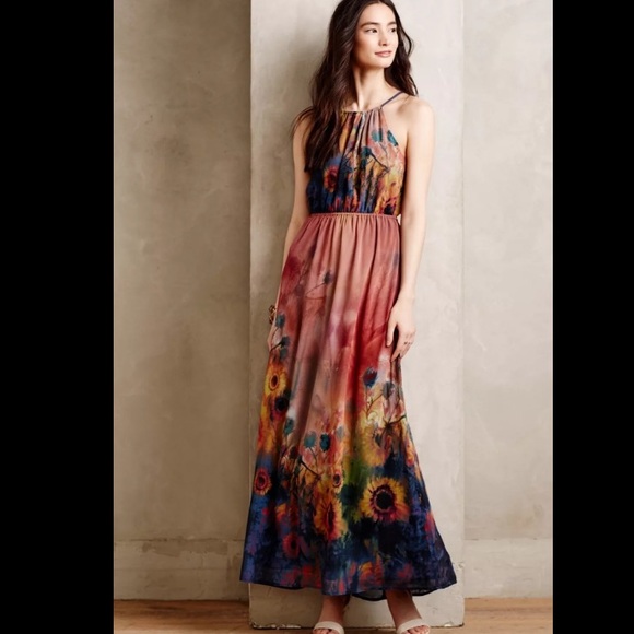 Anthropologie Dresses Anthropologie Sunset Garden Maxi Dress Brand