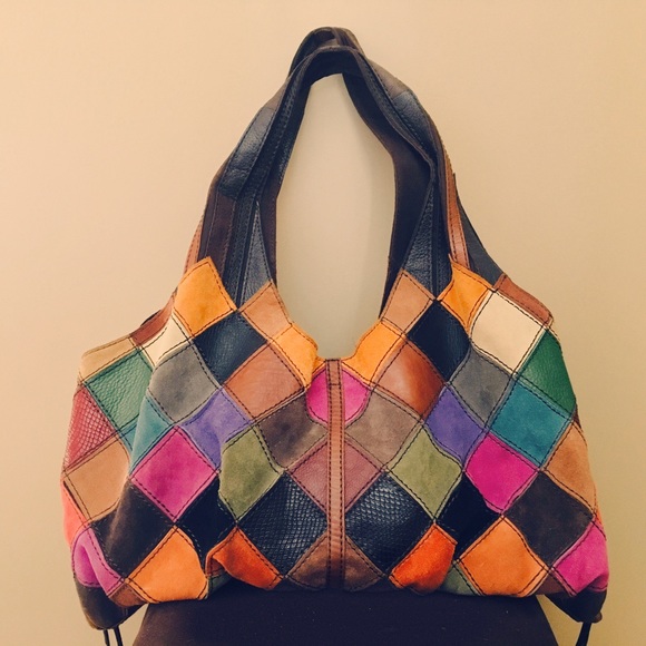 Lucky Brand Patchwork Leather/Suede Bag