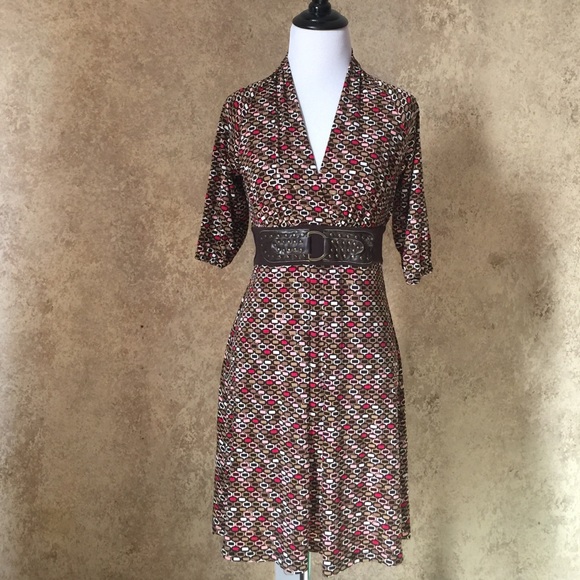 Vintage inspired Candies midi dress with faux belt