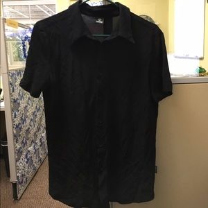 Black collard button down shirt