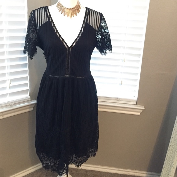 Black lace cocktail/party dress