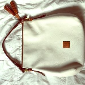 Dooney and Bourke Creme pebbled Hobo Bag