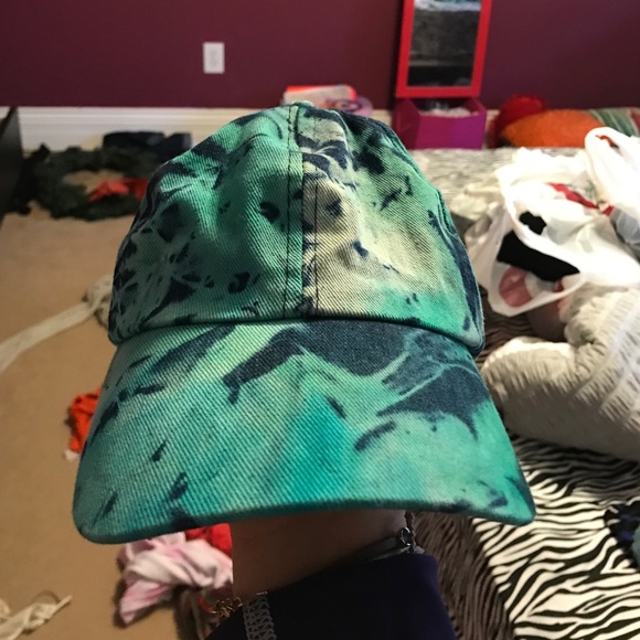Blue tie dye hat