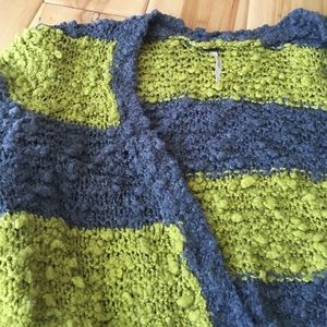 Vintage Free people knobby cardigan L fun colors!