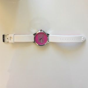 Juicy couture pink and white watch