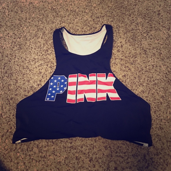 Patriotic high neck swim top