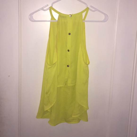 Lime green/yellow high neck tank - Picture 2 of 3