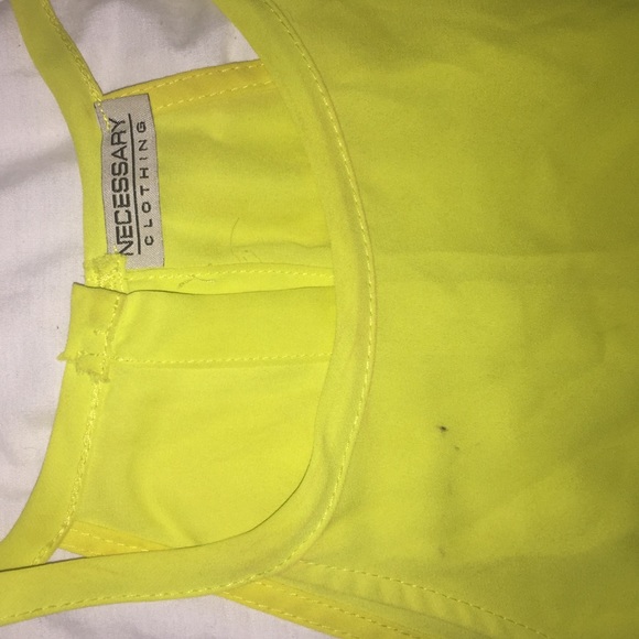 Lime green/yellow high neck tank - Picture 3 of 3