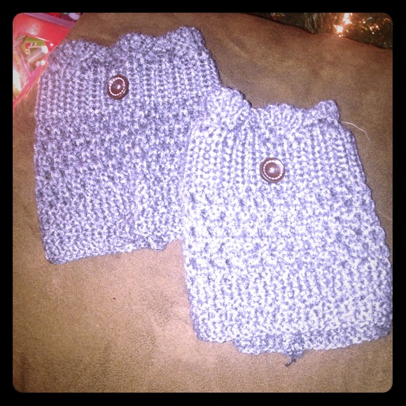 Grey boot cuffs