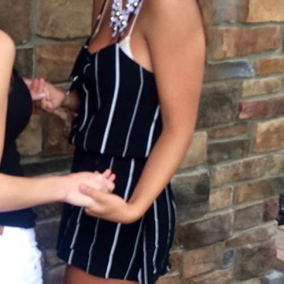 Black and white romper from Pitaya
