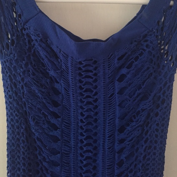 Blue BEBE bodycon dress. Worn once. - Picture 2 of 3