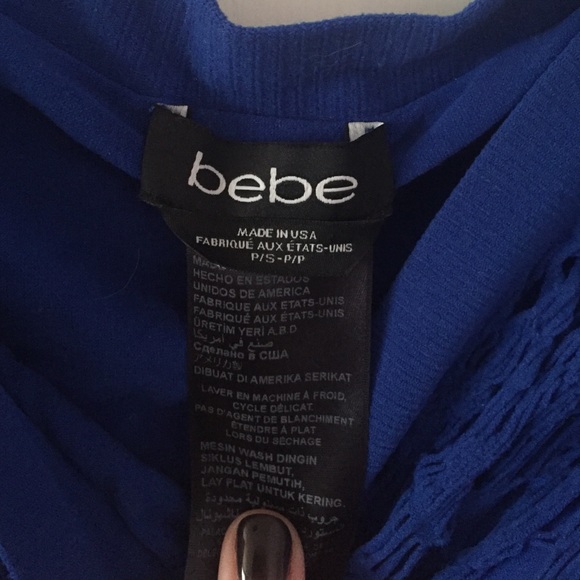 Blue BEBE bodycon dress. Worn once. - Picture 3 of 3