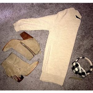 J crew light beige tippi sweater