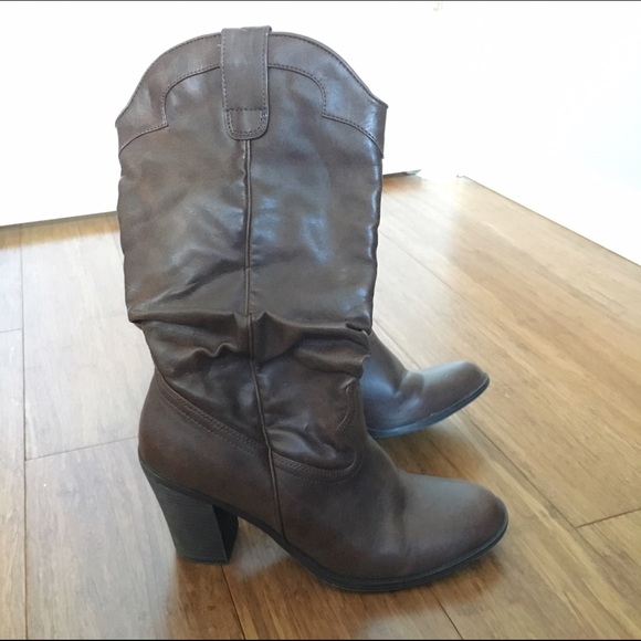 Brown women's cowboy boots