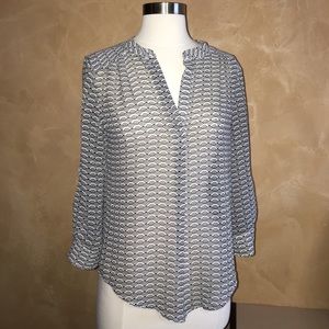 Black and white blouse