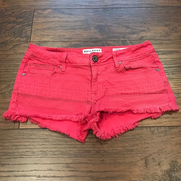 Patterned Jean Shorts