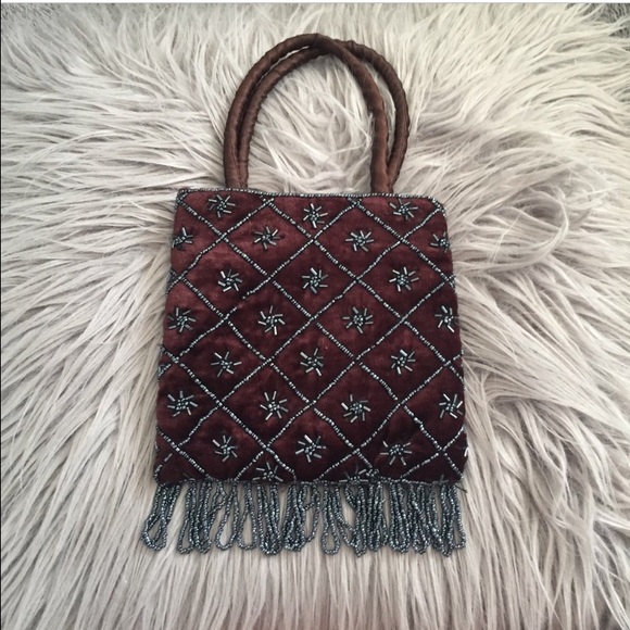 Vintage dark brown hand bag