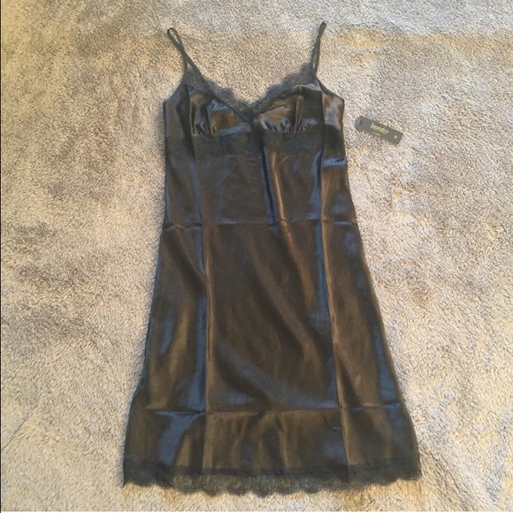 Black slip dress
