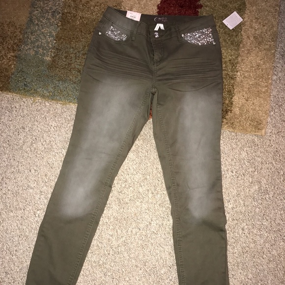 olive skinny jeans