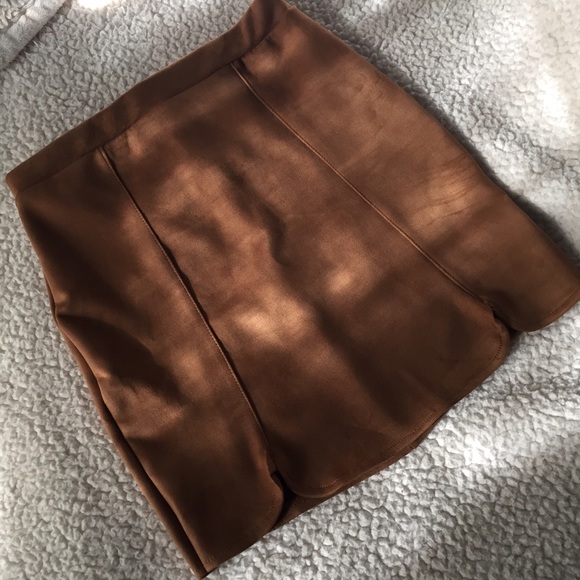 Boohoo Suede Skirt