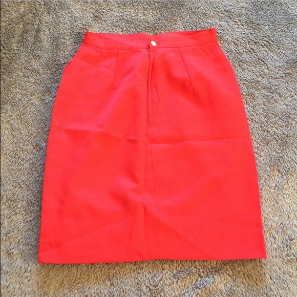 Red pencil skirt