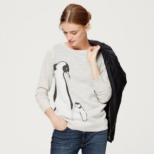 LOFT penguin sweater