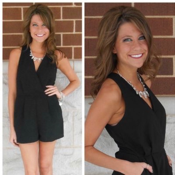 Simple black romper