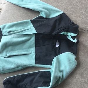 Mint Green North Face fleece Jacket