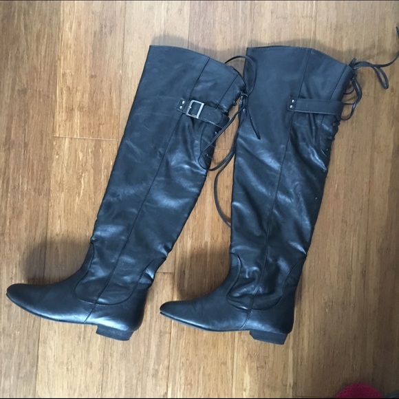 Black over the knee boots