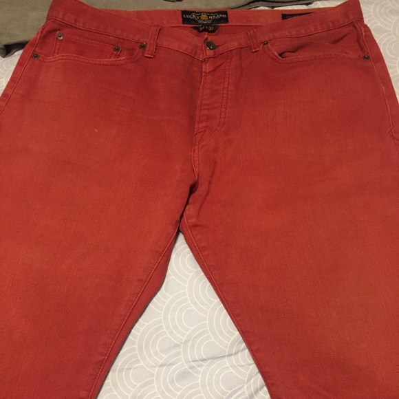 Lucky Brand red denim jeans