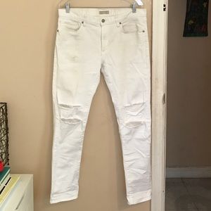 White Distressed Jeans