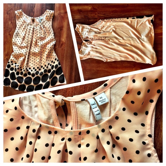 XS Elle top with polka dots