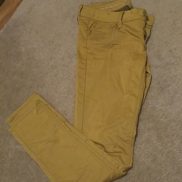 Gold/burnt yellow jeans size 5