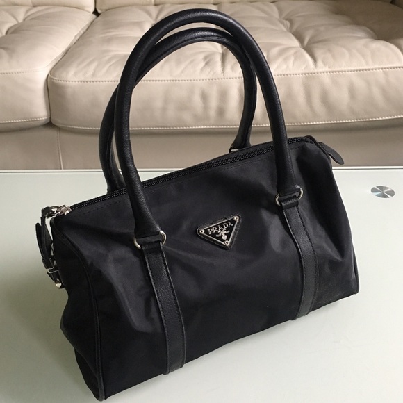 Genuine Prada Black Leather Handbag/Purse