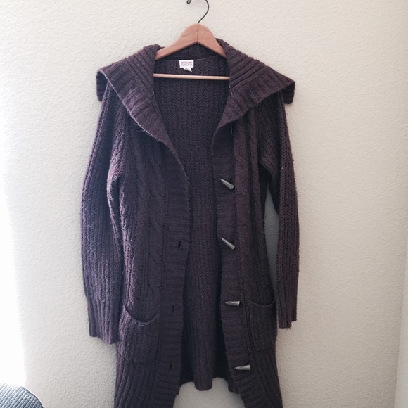 Maroon Button-Down Cardigan