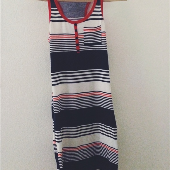 Red white and blue maxi dress