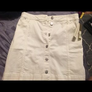 Lauren Conrad denim button front skirt