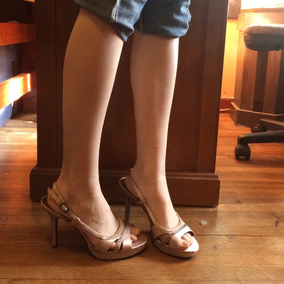 Blush Satin Heels