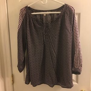 Anne Taylor Loft Peasant Shirt size small