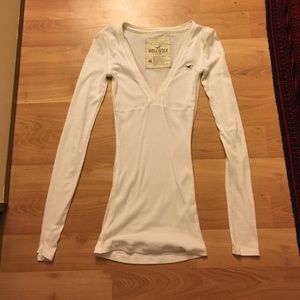 Hollister Medium White Long Sleeve