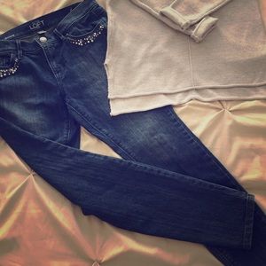 LOFT Embellished Denim