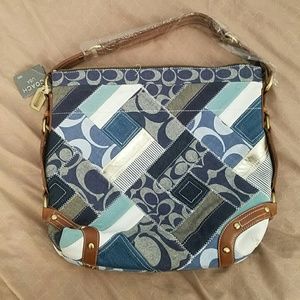 Coach denim patch bag