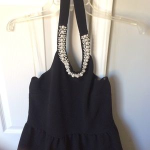 Bejeweled Halter Dress